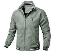 Bombers Homme Automne Vestes Mi Saison des années 70 Blousons de sport loisirs Manteaus en matelassée cuir manches longues décontractée tendance pour randonnée travail extérieur