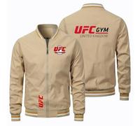 Bombers Homme de Fermeture Éclair Ultimate Fight, Chaud Sherp Veste, Bomber Manteaux pour L'automne et L'hiver, Travail(Khaki,L)