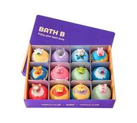 Bombes bain surprises enfant | Coffret cadeau bombes bains enfant 12PC | Bombs bains Funny Animals avec 12 jouets Zodiacs l'intérieur | Boules bain moussantes organiques naturelles jouets éducatifs