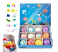 Bombes de bain - 12 de bain à dissolution rapide, jouets de bain parfumés pour et filles, jeu sensoriel amusant, coffret cadeau relaxant pour d'âge préscolaire, maternelle, maison