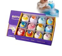 Bombes De Bain Avec Jouets - 12 Boules De Sel De Douche Parfumées, Machine À Bulles En Mousse Riche, Pétillant D'huiles Essentielles Biologiques, Cadeau Surprise De Constellation D'animaux | Pour Les