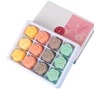 Bombes de bain de pieds 12 pièces/ensemble sels trempage naturels pour les pieds avec 4 arômes camomille lavande, jasmin et rose pour les callosités des, odeurs tenaces