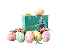 Bombes de Bain Dinosaure pour - Lot de 6 Boules de Bain à Bulles Oeufs De Dinosaure | Fizzers de Bain pour avec Jouet Surprise | de Bain Amusants pour Garçons Filles