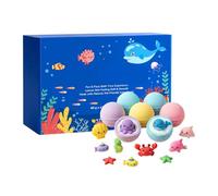 Bombes De Bain Enfant Avec À L'Intérieur | 12 Pièces Thème Produit Douche - Set De Boules Effervescentes Douche | Cadeau pour Épouses Femmes Anniversaire Vacances Été Voyage Maison Hôtel Toilet