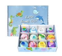 Bombes De Bain Explosives Avec Surprise à L'intérieur, Coffret De Boules De Bain En Sel De Mer, Cadeau De Pâques Original, Boules De Bain Spa Aux Sels Marins Naturels Changeant De Couleur (12PCS)