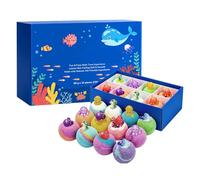 Bombes De Bain Filles | 12 Pièces Thème Accessoires De Bain | Set De Boules Effervescentes Douche - Pour Anniversaire Vacances Été Voyage Salle De Toilettes Hôtel Maison