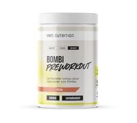 Bombi - Poudre pré-entraînement | Booster d'énergie BCAA, taurine et caféine | Saveur Pêche - YAM Nutrition