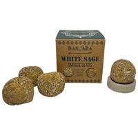 Bombitas d'encens Sauge Blanche Banjara Défumation Activée Joie, Emotion et Magie - 5 ampoules avec support HOSTENATURA