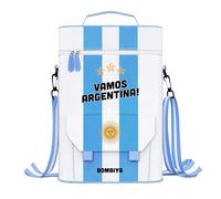 Bombiya Matera Vamos Argentina pour kit Yerba Mate Sac à main imperméable double couche pour kit de maté argentin. Capacité pour 2 bouteilles de vin ou set de mat complet.