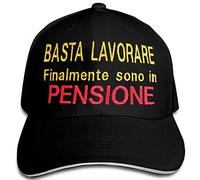 Bombo Casquette Noire Baseball Cadeau Retraite Homme Unisex Adulte Noir Chapeau