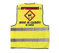 Bombo Gilet cadeau de mariage, enterrement de jeune fille, enterrement de vie de garçon, jaune, Taille Unique