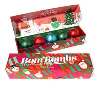 Bombombs Hot Chocolate Bombs by Thoughtfully, Brownie au fudge sur le thème de Noël, bombes de chocolat chaud au caramel salé et à la menthe poivrée remplies de mini guimauves, paquet de 5