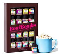 BomBombs, mélange de chocolat chaud en mini-bouteilles, saveurs telles que Rocky Road, tarte à la citrouille, chocolat à la cerise, tourbillon de menthe poivrée, beignet au caramel salé et plus encore, ensemble de 16 échantillons.