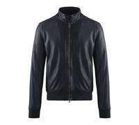 BomBoogie - Friz Leather Bomber Jacket - Homme - Vestes - Gris - Taille: XL