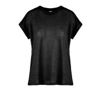 BomBoogie - Short- Turn-Up Sleeved Crew Neck T-Shirt - Femme - Tops - Noir - Taille: 44 FR