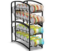 Bomclap Lot de 2 distributeurs de boîtes de rangement pour réfrigérateur - Pour boîtes de boissons - Noir - Pour 24 canettes de 330 ml