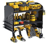 Bomclap Power Tool Organisateur d'outils électriques pour perceuse à percussion, 4 emplacements, étagère de rangement, tournevis, organisateur d'outils (noir)