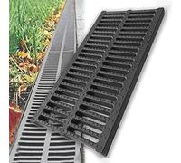 BomDog Couvercles de Drain Extérieurs, Couvercle de Drain Extérieur Rectangulaire Pour Bloquer Les Débris, Couvercle de Tranchée En Plastique Polymère/4Pcs/50X25X2.5Cm/19.7X9.8X1"