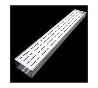 BomDog Kit de Drainaen Acier Inoxydable Mince, Canal D'Évacuatdes Eaux Pluviales, Drainaextérieur Pour Jardin, Trottoir, Parking, Allée, Patio/Sier/100X15X8Cm