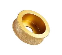 BomDog Meule de Polissage, Meule Diamantée Brasée Sous Vide Ronde À Sec Et Humide, Meule En Pierre À Bord Demi-Arrondi Pour Céramique de Quartz de Granit de Marbre/30Mm