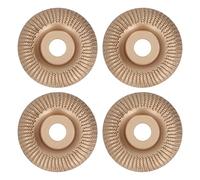 BomDog Roue de Polissage, Meule Pour Le Travail Du Bois, 4 Pièces, Jeu de Disques de Sculpture Sur Bois, Jeu de Disques de Meuleuse D'Angle, Disque de Meuleuse/Gold