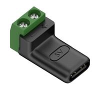 Bomefoi Adaptateur USB C,Convertisseur De Terminal Mâle 2 Broches sans Soudure - Fiche USB C À Bornes À Vis sans Soudure,pour Industriel, Scientifique, Réparation, Charge, Téléphones, Tablettes,