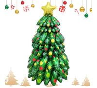 Bomefoi Ballons de Noël | Ballon Géant Arbre de Noël en Aluminium à Poser 130 cm | Idées Cadeaux pour Événements Scolaires et Réunions Familiales | Décoration pour Magasins et Fêtes de Fin d'Année