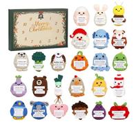 Bomefoi Calendrier de l Avent avec Compte à Rebours pour Noël,Décorations en Acrylique 2D pour les Cadeaux de Fête - Calendrier de l'Avent de 24 Jours avec Accessoires Émotionnels | Pour Les Ages