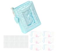 Bomefoi Carnet à Anneaux, Couverture avec Pochette et Pages Transparentes, M5 Carnet pour Collage et Album, Pour Maison Dortoir École Salle De Classe Université Étudiants Élèves Filles Adolescents