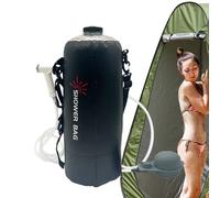 Bomefoi Douche de camp | Douches solaires portables pour la randonnée - Kit d'outils de chauffage solaire de 12 L avec tuyau amovible et pomme de douche pour la plage, les voyages, la natation, les