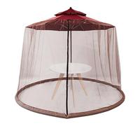 Bomefoi Filet Anti-Moucherons pour Parapluie De Terrasse - Écran de Protection pour Parasol de Jardin,Filet d'Ombrage 3x2.3 m avec Fermeture Éclair pour Jardin et Terrasse