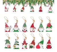 Bomefoi Ornements De Sapin De Noël,en Bois Mignon Décoratif Suspendable | 12 Pièces Pendentif de Noël pour Sapin | pour Poignée de Porte Manteau Fenêtre Cheminée Mur Chambre Séjour Salle à