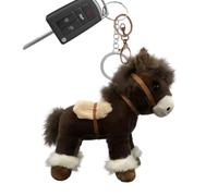 Bomefoi Peluche Cheval,Porte-Clés Doudou 18cm Mignon et Doux - Porte-clés Mignon en Peluche Cheval - pour Adultes Famille Sac à Main Sac à Dos Anniversaire Nouvel an Fête Célébration