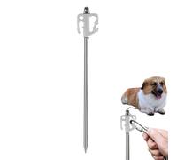 Bomefoi Piquet d'attache pour Chien,pour Usage Extérieur - 360 Degrés Pivotant Accessoires de Tente en Acier Inoxydable Résistant pour Jardin Dressage Pique-Nique Plage Aventure en Extérieur