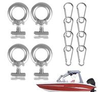 Bomefoi Rail Oeil de Fixation pour Rail - Pitons d'Arrimage Verticaux pour | Système De Fixation Sécurisé pour Véhicules Camping Tentes Canoë Randonnée Pêche