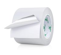 BOMEI PACK 1 rouleau de ruban adhésif en feuille d'aluminium blanc 100 mm x 50 m pour chauffage domestique, ventilation et climatisation, réparation de la cuisine, joint de flamme, résistant au froid