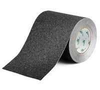 BOMEI PACK Bande adhésive antidérapante avec autocollant - 15 cm x 10 m - Pour marches d'escalier - Haute traction - Pour l'intérieur et l'extérieur - Noir - Étanche (15 cm x 10 m)