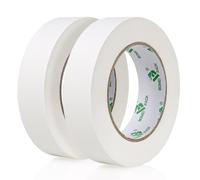 BOMEI PACK Gaff Ruban adhésif en tissu, 25 MM x 30M, 2 Pack Mat Chiffon Tuban Adhésif, Gaffers Tape pour Câbles, Photographie (Blanc)