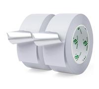 BOMEI PACK Large Ruban adhésif en aluminium 50 m ruban métallique très résistant, résistant à la chaleur, parfait pour l'étanchéité et le colmatage, réparation des métaux (Blanc 50mm*50m*2pcs)