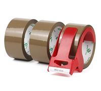 BOMEI PACK Lot de 3 rouleaux de ruban adhésif d'emballage en carton 66 m x 48 mm Marron Matériel d'emballage pour colis et carton Ruban d'emballage avec haute adhérence de qualité professionnelle
