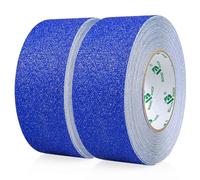 BOMEI PACK Ruban antidérapant Sécurité phosphorescente pour escaliers, marches, auto-adhésif, haute traction forte grip tape Grip antidérapant (50mm*10m) (2R Bleu)