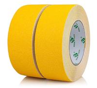 BOMEI PACK Ruban antidérapant Sécurité phosphorescente pour escaliers, marches, auto-adhésif, haute traction forte grip tape Grip antidérapant (50mm*10m) (2R Jaune)