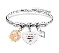 BOMEON Bracelet Mamie, Cadeau Fête Des Mères, Idée Cadeau Original Personnalisé, Noël, Arrière Grand-Mère
