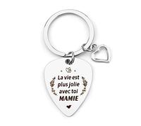BOMEON Porte Clef Mamie, Cadeau Grand Mere, Cadeau Fête Des Mères,Cadeau Mamie, Cadeau Pour Mamie, Idee Cadeau Mamie, Cadeau Personnalisé Mamie, Cadeau Mamie Original, Cadeau Grand Mere Noel