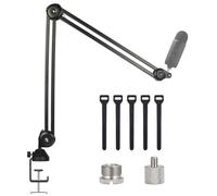 BOMGE Bras de Micro de Jeu Robuste, Réglable pour Microphone de Studio Blue Snowball, Yeti, Radio Diffusion et Jeux