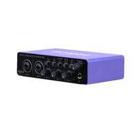 BOMGE Interface audio USB avec alimentation fantôme XLR/48 V, 32 bits/192 kHz haute fidélité, pour interface de mixage audio studio pour guitariste, chanteur, podcasteur, producteur, Plug and