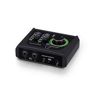 BOMGE Mini interface audio USB à 2 canaux pour enregistrement, streaming et podcasting, avec alimentation fantôme XLR/48 V, interface audio de qualité studio pour guitariste, chanteur, podcasteur ou