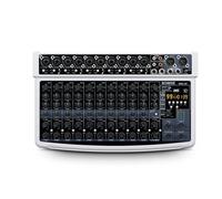 BOMGE Mixeur audio professionnel, 12 canaux, Bluetooth, USB, alimentation 48 V, entrées XLR/RCA, effets DSP