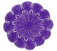 BOMHCS Lot de 1 napperon rond en dentelle florale de 33 cm à 38,1 cm (violet, lot de 1 pièce, 33 cm à 38,1 cm)