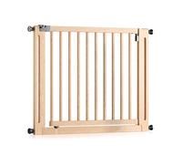 BOMI Baby barrière de sécurité escalier Miko hêtre certifié PEFC | sans percer | Barrière de sécurité en Bois Noir | Barrière de sécurité bébé Solide Porte pour la sécurité des Enfants | Barrière de